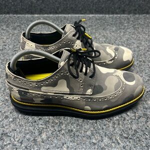 Cole Haan Original Grand Wingtip Oxford Golf Shoes Gray Camo | Men’s Size 7